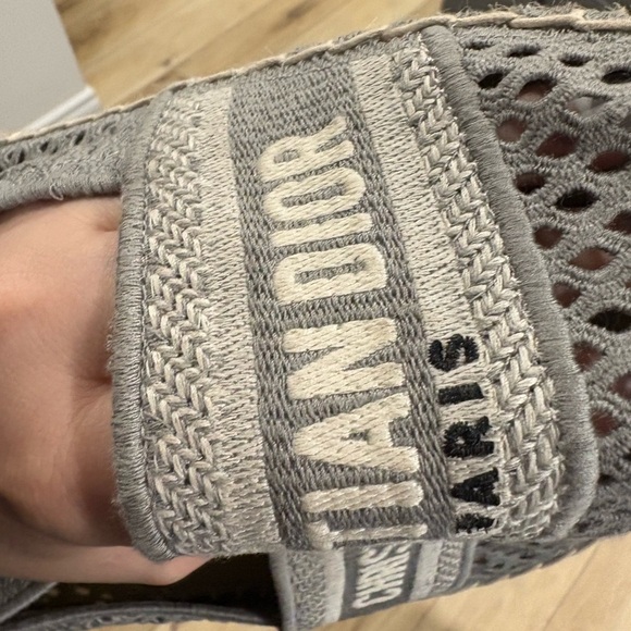 Lightly used- DIOR Granville Embroidered Mesh
Cotton Flat Espadrille - Picture 15 of 15